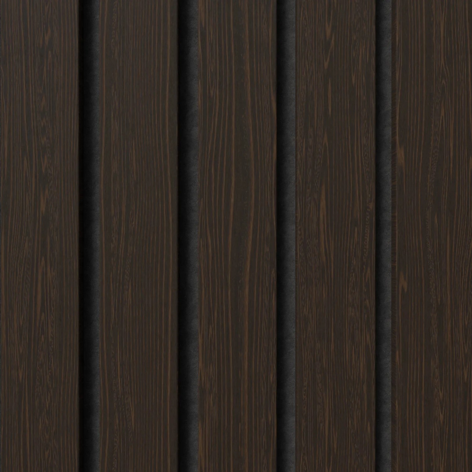 Akustikpaneel Lux Eiche geräuchert, schwarzer Filz, 30x240cm, 2er-Set.