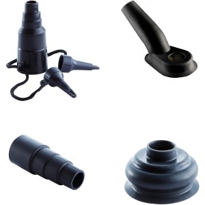 Nilfisk Haushalts-Set für Buddy und Multi Staubsauger: Werkzeugadapter, Blasadapter, Saugglocke und Bohrstaubadapter.