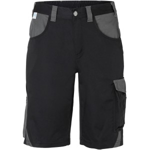 Kübler Pulse Eco Shorts in Schwarz/Anthrazit, Arbeitskleidung mit Cargotaschen und Meterstabtasche.