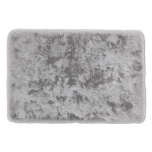 Silberner Schöner Wohnen Badteppich Bali, 67x110 cm, kuschelig und waschbar.