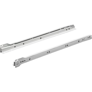 Hettich Teilauszug Rollschubführung FR 302, 600 mm, Stahl, weiß pulverbeschichtet, 1 Stück.