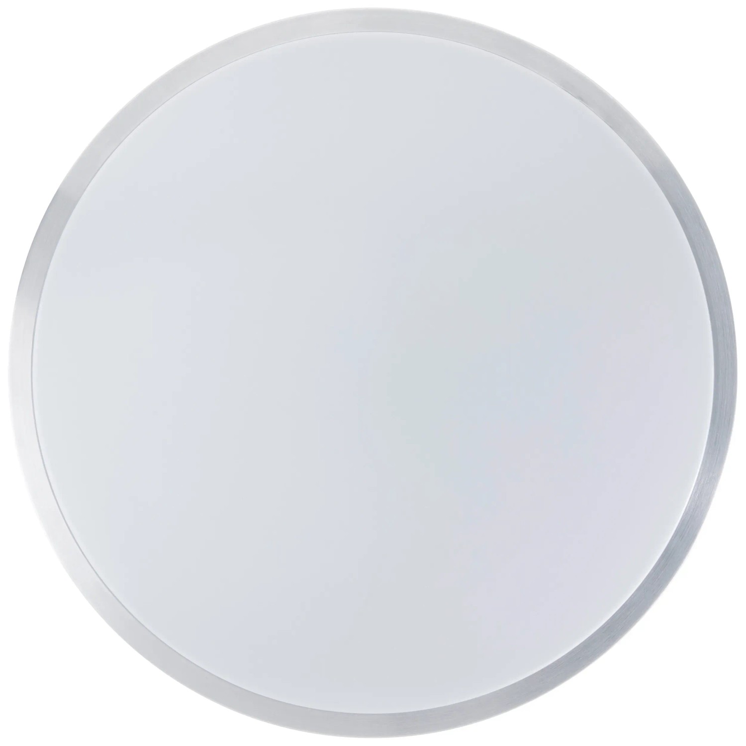 Runde, dimmbare LED-Deckenleuchte Livius, Aluminium/Weiß, Ø 48,5 cm.