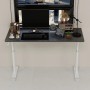 okwish Schreibtisch mit HöhenVerstellbar Home Office Kinderzimmer 120x60x90cm Grau_3