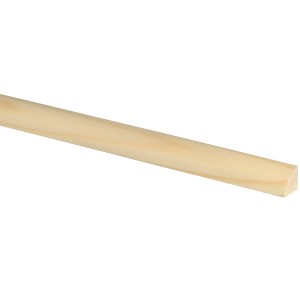Fichte Viertelrundstab, 20x20x2400 mm, ideal zum Verkleiden von Innenkanten.