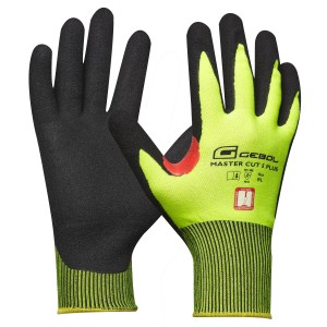 Gebol Arbeitshandschuhe Master Cut C Plus, Größe 9, grün-schwarz. Schnittschutzhandschuhe.