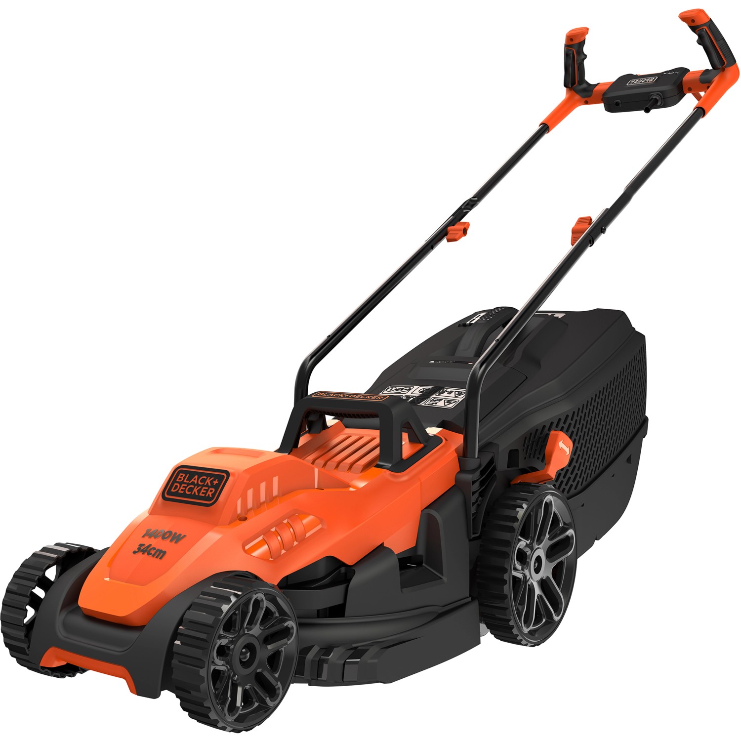 Black+Decker ElektroRasenmäher BEMW461BH 1.400 W Lenkergriffe 34 cm