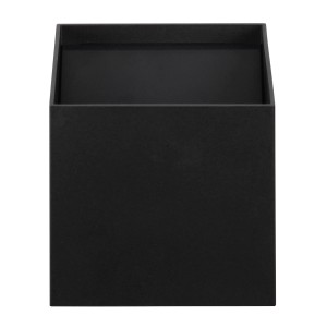 Schwarze, matte Reality LED-Akkuwandleuchte Genie für den Außenbereich.