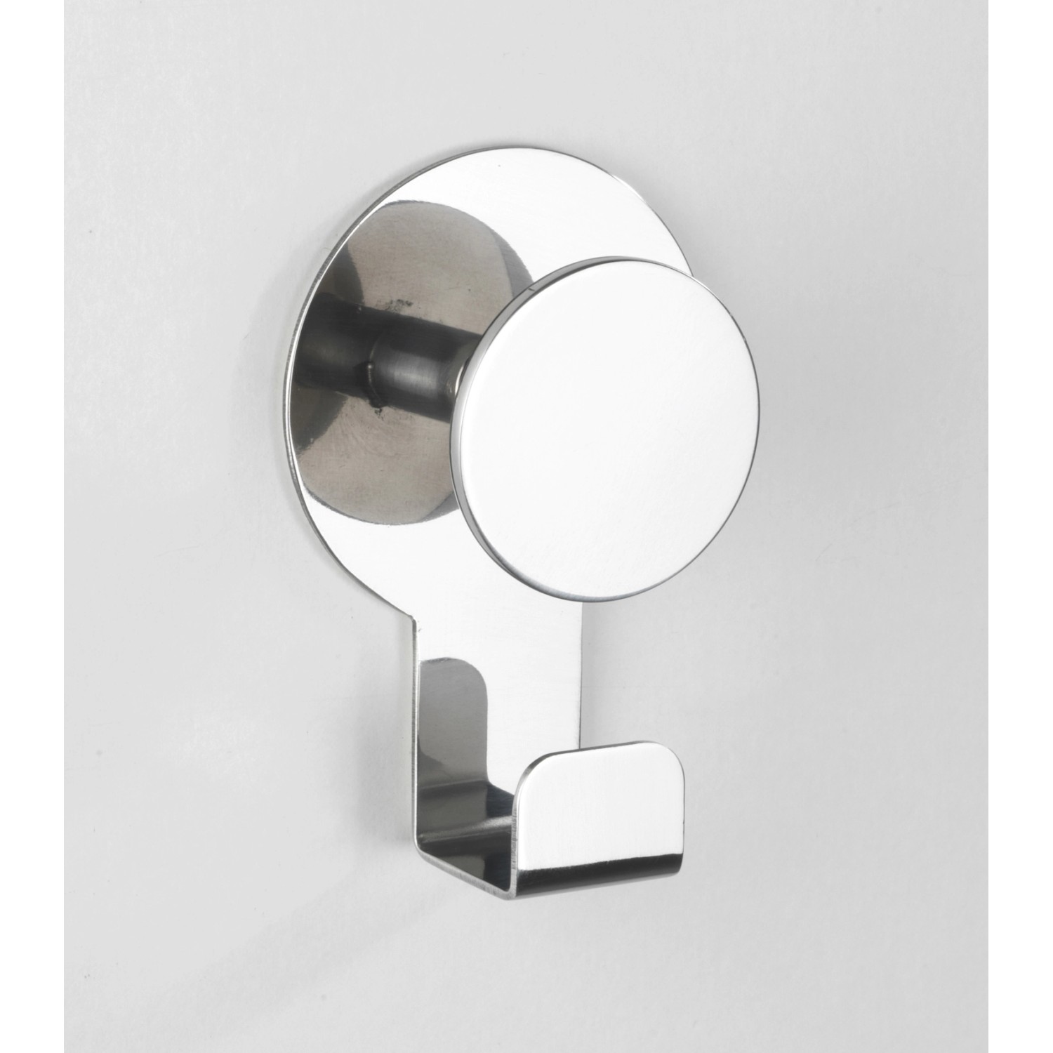 Wenko Wandhaken Blandas, Chrom, Edelstahl, glänzend. Handtuchhalter zur Wandmontage ohne Bohren.