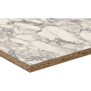 Küchenrückwand mit Marmor-Optik, zweiseitig verwendbar, für moderne Küchen.