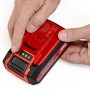 Einhell Power-X-Change Akku 18 V 3 Ah PXC Plus in roter Farbe, gehalten von Händen.