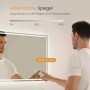 Emke Badspiegel mit Beleuchtung 90 x 70 cm LED-Spiegel mit Anti-Beschlag Touchschalter KaltweißLicht_7