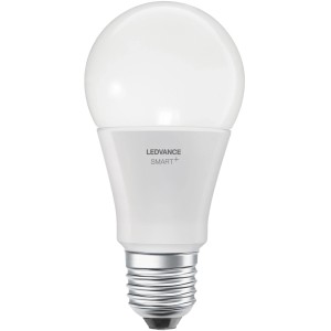 LEDVANCE SMART+ Bluetooth LED-Lampe, E27, 9W, dimmbar, klassische Kolbenform.