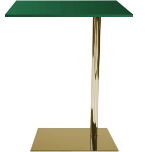 Kayoom Beistelltisch Lucy, grün-goldener Deko-Tisch aus Edelstahl, 63x34x50 cm.