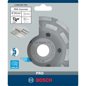 Bosch Diamanttopfscheibe für Beton, 125 mm x 22,23 mm