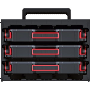 Kistenberg Werkzeugkoffer Tager Case mit 3 herausziehbaren Organizer-Fächern.