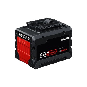 Bosch Professional Akku Expert 18V-150, 18V 15Ah, im schwarzen Gehäuse mit rotem Akzent.