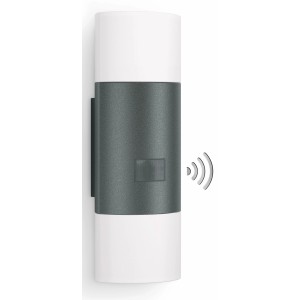 Steinel LED-Außenwandleuchte L 910 S in Anthrazit mit Bewegungsmelder.