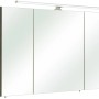 Pelipal Zoey Badmöbel-Set, Graphit, 112 cm, 3-tlg.: Spiegelschrank mit LED-Beleuchtung.