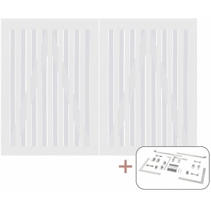 Plus Holz Doppeltor Nagano Nadelholz Weiß 200 cm x 140 cm