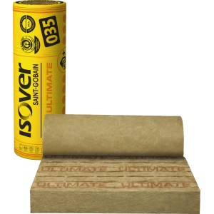 Isover Ultimate Klemmfilz WLG 035, 160 mm, Mineralfaser Dämmstoff Rolle und Paket.