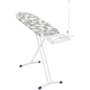 Leifheit Bügeltisch Air Board Express M Solid mit Blätter-Muster und Ablage für Dampfstation.