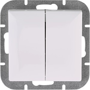 OBI Serienschalter Julietta, Weiß, für zwei Lichtquellen im Innenbereich.