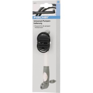 Fischer Universal-Pumpenhalterung, schwarz, für Fahrradpumpen.