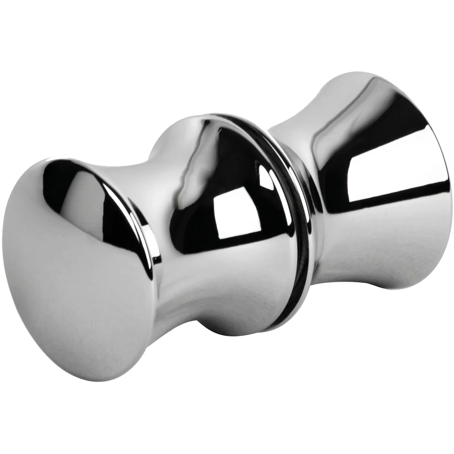 Detailaufnahme: Griff in Chromoptik für Schulte ExpressPlus Duschtür.