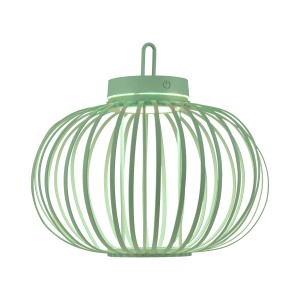 Grüne LED-Akku-Pendelleuchte Akuba, 33 cm, für Innen und Außen.