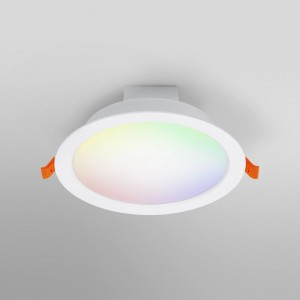 Ledvance Smart+ WiFi Einbauleuchte Downlight Slim RGBTW, weiße Deckenleuchte mit Farbwechsel.