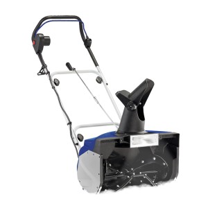LUX Elektro-Schneefräse E-SF-1800/45 mit 180° Auswurfrohr und Scheinwerfer.