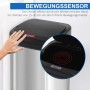 Hand aktiviert HOMCOM elektrischen Mülleimer mit Infrarot-Sensor. Edelstahl-Design, 20L, automatischer Deckel.