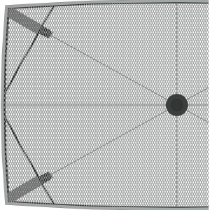 Detailansicht Gartentisch Sacramento, anthrazit, 150x90 cm, mit Schirmloch.