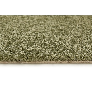Detailaufnahme: Grüner Andiamo Teppichboden Kansas als Meterware mit weicher Textur.