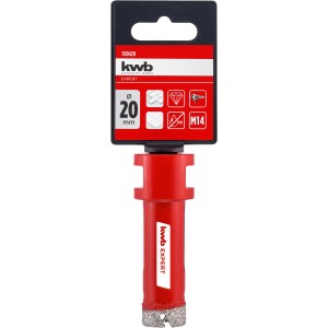 kwb Fliesenbohrer, 20 mm Durchmesser, für Winkelschleifer mit M14 Aufnahme.