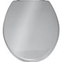 Wenko WC-Sitz Prima, MDF, Edelstahl, silberfarben, für Spülkästen geeignet.
