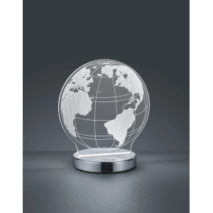 Reality LED Tischleuchte Globe 20 cm x 17,5 cm x 12 cm Chrom