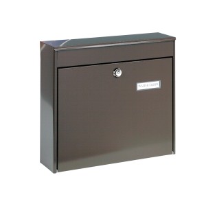 Burg Wächter Zaun-Briefkasten Potsdam 878 Braun, DIN C4 Format.