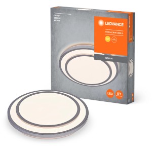 Ledvance LED-Deckenleuchte Orbis Berlin, silberfarben, Ø 49,2 cm, mit Verpackung.