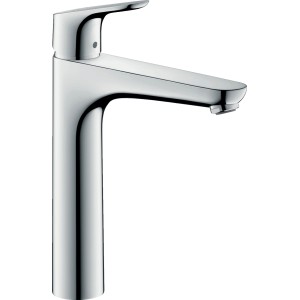 Hansgrohe Focus 190 Waschtischarmatur in Chrom, Einhebelmischer für Waschbecken ohne Ablaufgarnitur.