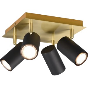 Trio Strahler Marley 4er Schwarz-Gold