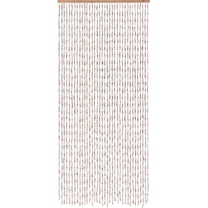 Dekorativer Türvorhang Ceylon in Braun-Beige aus geknotetem Papier, 200x90cm.