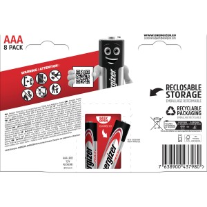 Energizer Max AAA Batterien, 8er-Pack. Alkaline Batterien für Geräte des täglichen Gebrauchs.