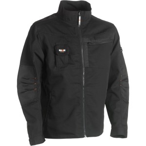 Schwarze Herock Anzar Arbeitsjacke in XXL mit vielen Taschen und wasserabweisendem Material.