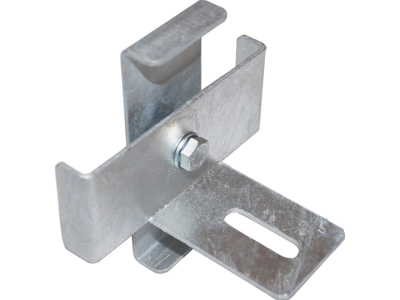 Gabiona Zaunhalter mit Klammer für Gabionen mit Maschenweite 10 cm x 10