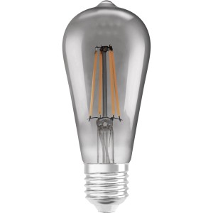 Ledvance Smart+ Filament Edison E27 Leuchtmittel, Light Grey, 6W, mit WiFi.