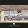 Komar Wandbild Star Wars Hangar (40x30 cm): Millennium Falke in Werkstatt mit Star Wars Figuren.