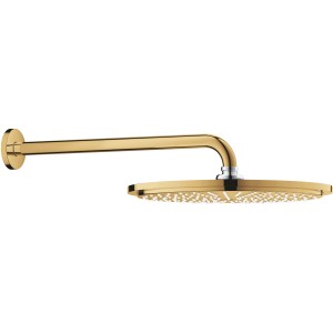 Grohe Rainshower Cosmopolitan 310 Kopfbrause-Set in Gold (Cool Sunrise) mit Brausearm.
