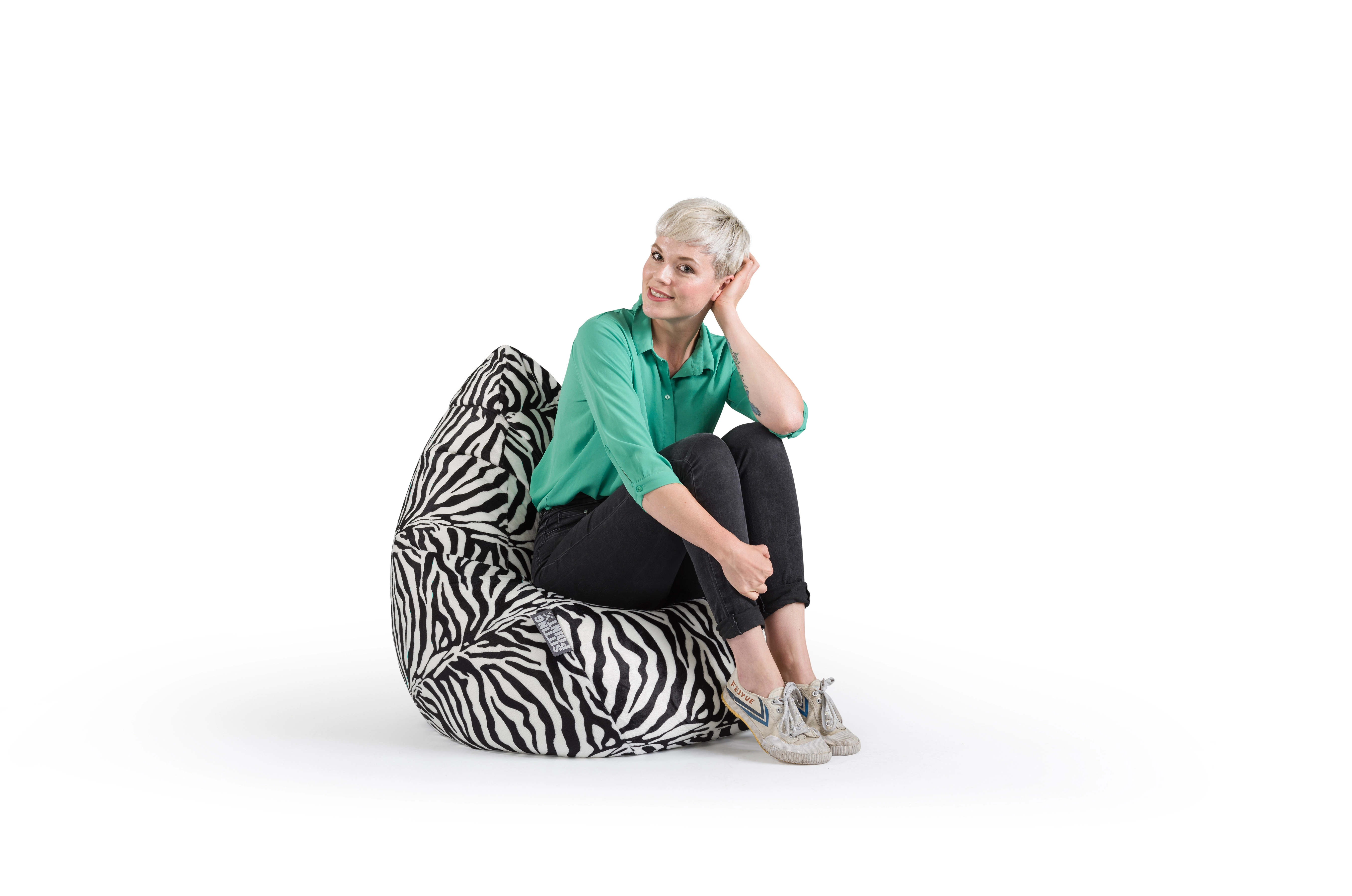 Sitting Point Sitzsack Beanbag XL 220 l Zebra kaufen bei OBI