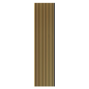 Goldene FN Acustico Akustikpaneele mit Aluminium Lamellen für Wandgestaltung und Schallreduzierung.